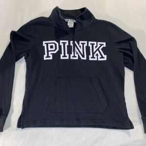 Victoria's Secret PINK Black Quarter Zip